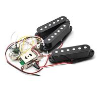 Chitarra elettrica Cablaggio Cablaggio Pickup Per Chitarra Elettrica Interruttore A 5 Vie Precablato 2T1V Pickup Multitipo Per Chitarra Elettrica ST Nero-Bianco (Color : SSS Black)