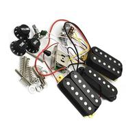 Chitarra elettrica Cablaggio Cablaggio Pickup Per Chitarra Elettrica Interruttore A 5 Vie Precablato 2T1V Pickup Multitipo Per Chitarra Elettrica ST Nero-Bianco (Color : HSH Black)