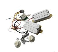 Chitarra elettrica Cablaggio Cablaggio Pickup Per Chitarra Elettrica Interruttore A 5 Vie Precablato 2T1V Pickup Multitipo Per Chitarra Elettrica ST Nero-Bianco (Color : HH White)