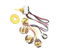 Chitarra elettrica Cablaggio Cablaggio Potenziometro Professionale A250K + B250K Cablaggio Per Chitarra Interruttore A Levetta A 4 Vie 2 Volumi Per La Sostituzione