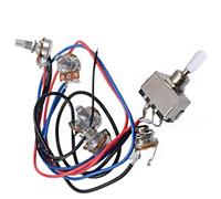 Chitarra elettrica Cablaggio Kit Cablaggio Pickup Per Chitarra Elettrica 2T2V 500K Interruttore A 3 Vie Con Jack Per Chitarra Dual Humbucker