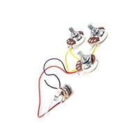 Chitarra elettrica Cablaggio Kit Di Cablaggio 2V 1T Cablaggio Per Chitarra Precablato A 3 Vie A250K Per Sostituzione Di Riparazione Per Basso Elettrico Per Chitarra