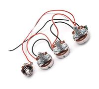 Chitarra elettrica Cablaggio Kit Precablato Cablaggio 250K Big Pots 2 Volumi 1 Tono Per Parti Di Chitarra Elettrica Jazz Bass