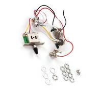 Chitarra elettrica Cablaggio Sostituzione Kit Cablaggio Chitarra Elettrica Con 1 Volume 2 Toni 1 Jack 500K Interruttore A Levetta A 5 Vie Per Chitarra