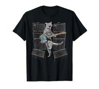 Chitarra Elettrica Cat Amp Monitor Amplificato Rock n Roll Kitty Maglietta
