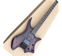 Chitarra Elettrica Chitarra Elettrica In Legno Massello Senza Paletta Viola Di Acacia Con Pickup Chiuso