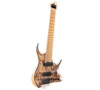 Chitarra Elettrica Chitarra Elettrica Jazz Senza Paletta A 7 Corde E 24 Tasti(Brown)