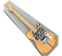 Chitarra Elettrica Chitarra Elettrica Professionale Con Corpo In Legno Massello Effetto Sandwich Tiger Grain Arancione A Doppia Faccia