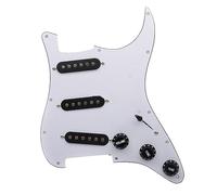 Chitarra Elettrica Con Battipenna E Assemblaggio Scratchplate Precablato Caricato SSS Nero (Color : 09)