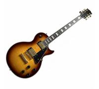 Chitarra elettrica con spalla mancante, marrone sunburst, rilegatura a 5 strati, hardware dorato, manico