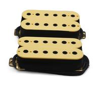 Chitarra Elettrica Doppia Bobina Pickup A Due Pezzi Doppio Pickup Nero Vite Esagonale Giallo Nero Senza Cornice(Set E)