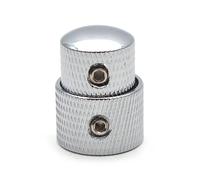 Chitarra Elettrica Doppia Manopola Del Volume In Metallo Manopola Del Potenziometro A Corda A Doppio Asse Con Manopola Per Basso parti di chitarra(Silver)