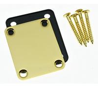 Chitarra elettrica Kaish Neckplate metallo collo piastra per Fender Strat ST oro