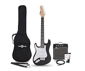Chitarra Elettrica LA 3/4 Mancina Nera, Ampli 10W e Accessori