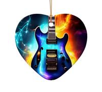 Chitarra elettrica magica di Natale ornamenti in ceramica decorazione per camera casa, regali, fattoria albero di Natale Haning