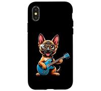 Chitarra Elettrica Malinois Carino Banda Musicista Custodia per iPhone X/XS