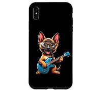 Chitarra Elettrica Malinois Carino Banda Musicista Custodia per iPhone XS Max
