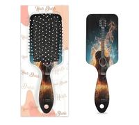 Chitarra elettrica Musica Spazzola per capelli Chitarra Fuoco Bagnato Asciutto Cuscino D'aria Spazzola per Capelli Districante Plastica Spazzola per Capelli per Bambini Adulti Ritorno A Scuola