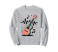 Chitarra Elettrica Note Stelle Suoni Felpa