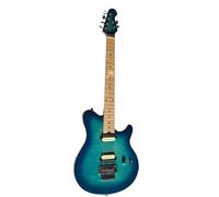 Chitarra elettrica personalizzata a 6 corde blu con top in acero fiammato e tremolo, perfetta for chitarristi professionisti appassionati alla ricerca di un suono elevato