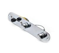 Chitarra elettrica piastra metallica di controllo circuito cablaggio assemblaggio protettivo Bk argento oro professionale strumento musicale cablaggio (argento)