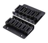 Chitarra Elettrica Ponte Tremolo System Set, Full Block St Chitarra Tremolo Ponte Pop in Arm 5 Viti O 6 Corde Sostituzione Cordiera Chitarra Strat(Nero)