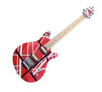 Chitarra elettrica retrò personalizzata con strisce rosse e bianche - Perfetta for chitarristi professionisti appassionati che cercano un suono senza tempo