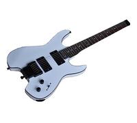 Chitarra Elettrica Senza Testa Bianca Da 39 Pollici Con Tastiera In Palissandro Con Rilegatura Nera 24 Tasti Chitarra Elettrica da Viaggio