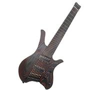 Chitarra Elettrica Senza Testa Fatta A Mano A 8 Corde Con Tasti A Forma Di Ventaglio In Acciaio Inossidabile Corpo In Legno Di Frassino Chitarra Elettrica da Viaggio (Color : 02)