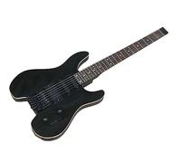 Chitarra Elettrica Senza Testa Nera A 6 Corde Con Tastiera In Palissandro Con Rilegatura Bianca 24 Tasti Chitarra Elettrica da Viaggio Senza Testa