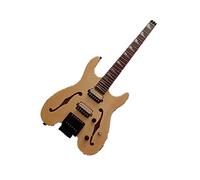 Chitarra Elettrica Senza Testa Pannello A Doppio Foro In Legno Colore Tiglio Corpo In Palissandro Tastiera In Palissandro Chitarra Elettrica Senza Testa