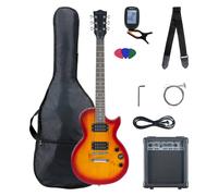 Chitarra Elettrica Single Cut Vintage Arancio Orangeburst Set Amplificatore