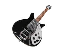 Chitarra elettrica Solid Body, stile tributo nero anni '60 con 3 pickup e tremolo, 6 corde full size for performance sul palco rock (Guitarra Electrica)