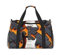 Chitarra elettrica Stampa Daily Essentials Grande Capacità Mano Carry Bag per Weekend Getaways stile Borse