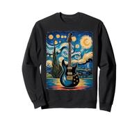Chitarra elettrica Starry Night - La musica rock incontra Van Gogh Felpa