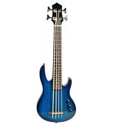 Chitarra Elettrica Ukulele Basso In Legno Con Manico In Acero Corpo In Acero Chitarra Ukulele Basso In Frassino Ukes con Kits(Blue)