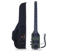 Chitarra elettrica ultra leggera Deluxe (verde oliva) con custodia