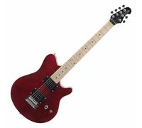 Chitarra Elettrica Vintage Rosso 2 Humbucker Pick Up Tremolo 22 Tasti Acero Set