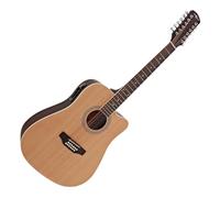 Chitarra Elettroacustica Dreadnought a 12 Corde di Gear4music | Preamplificatore integrato con EQ 3 bande, tono distintivo a 12 corde, corpo in tiglio, pronta da suonare subito