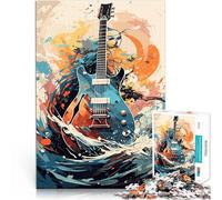 Chitarra estetica armoniosa Puzzle da 1000 pezzi per adulti Gioco impegnativo e gioco in famiglia Decorazione murale Regali unici per compleanno e Natale 38x26cm