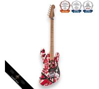 Chitarra EVH Striped Series Frankenstein Frankie Red con strisce nere...