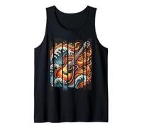 Chitarra Fire Waves Chitarrista Acustico Rocker Uomini Donne Bambini Canotta