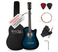 Chitarra Folk Acustica 6 Corde Dreadnought corpo Slim Line Set Completo Bluburst