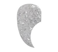 Chitarra folk acustica, autoadesivo antigraffio, piastra di protezione bianca perla applicabile alle chitarre, 18 x 10 cm (bianco perlato)