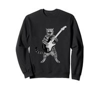 Chitarra Gatto Rock Metal Tabby Musicista Feline Riff Felpa