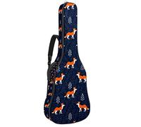 Chitarra Gig Bag Impermeabile Cerniera Morbida Chitarra Zaino, Basso Acustico & Classica Folk Chitarra Elettrica Borsa Cute Animal Fox Pattern
