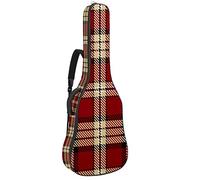 Chitarra Gig Bag Impermeabile Cerniera Morbida Chitarra Zaino, Basso Acustico & Classica Folk Chitarra Elettrica Borsa Beige Rosso Twill Gird