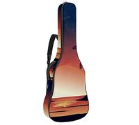 Chitarra Gig Bag Impermeabile Cerniera Morbida Chitarra Zaino Basso Acustico & Classica Folk Chitarra Chitarra Elettrica Beach Sunset Design