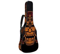 Chitarra Gig Bag Impermeabile Cerniera Morbida Chitarra Zaino, Basso Acustico & Classica Folk Chitarra Elettrica Borsa Giapponese Tradizionale Samurai Testa