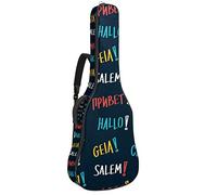 Chitarra Gig Bag Impermeabile Cerniera Morbida Chitarra Zaino, Basso Acustico & Classica Folk Chitarra Elettrica Borsa Ciao Diverse Lingue